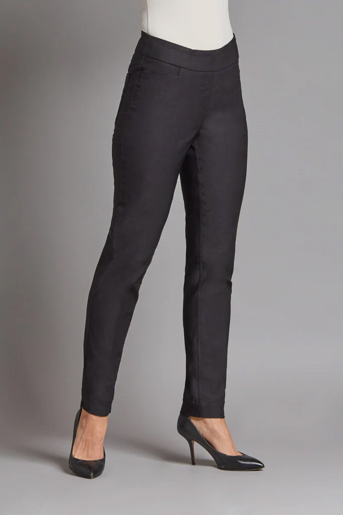 Plus Pull On Ankle Pant With Pockets - Black
