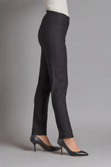 Pull-On Ankle Pant With Real Front & Back Pockets - Black