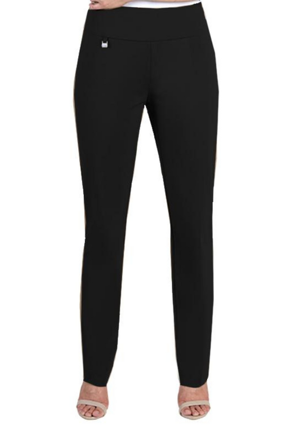 PETITE WIDE BAND PULL ON RELAXED LEG PANT - Black