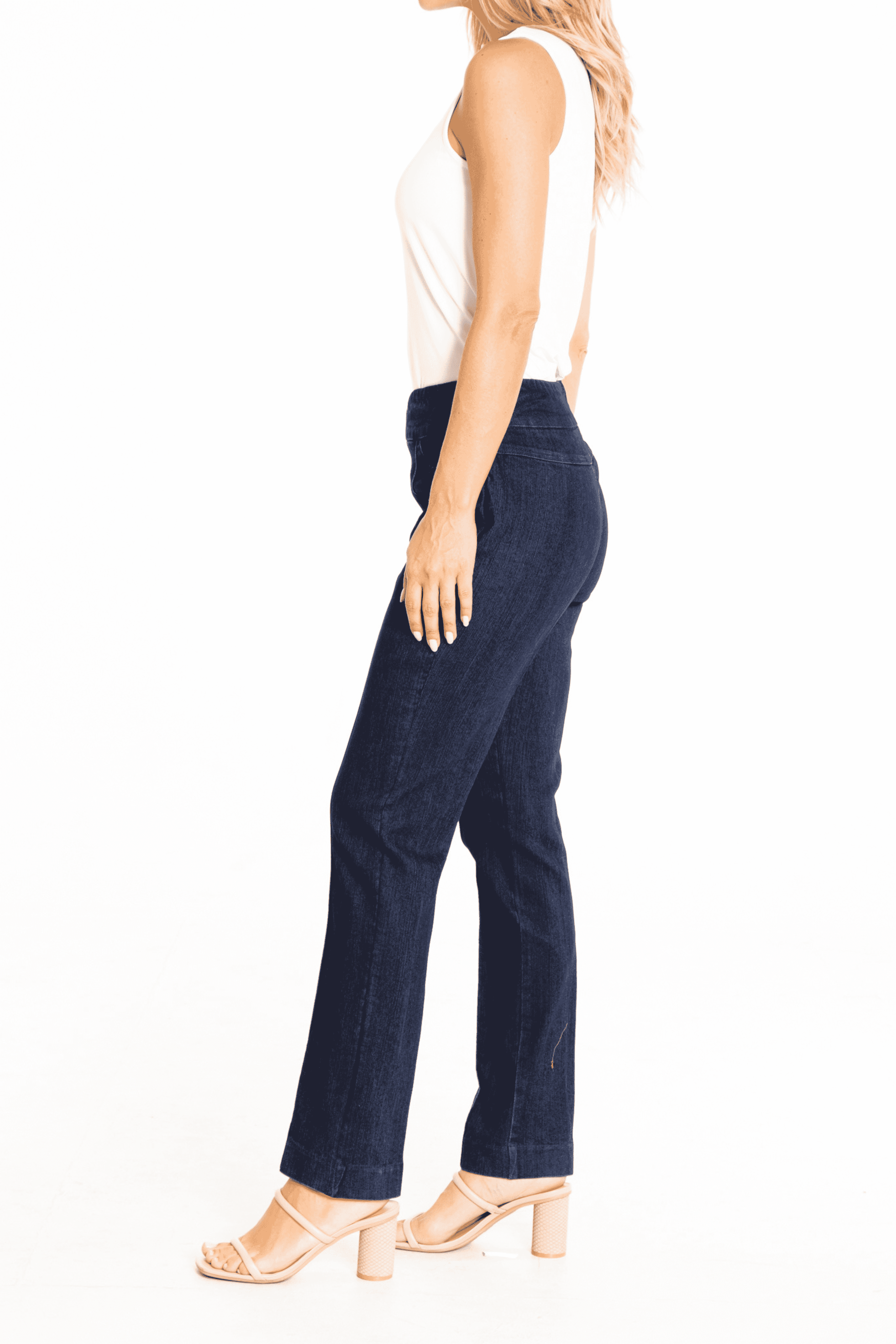 Thin Her Straight Leg Pants - Dark Denim