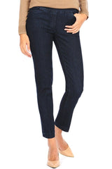 Pull-On Solid Narrow Leg Pant With Real Front Pockets - Denim